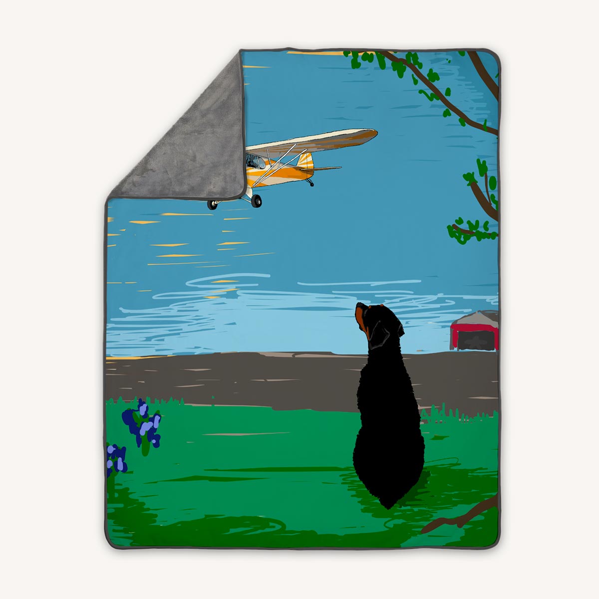 Premium fleece throw blanket custom dog or cat custom airplane