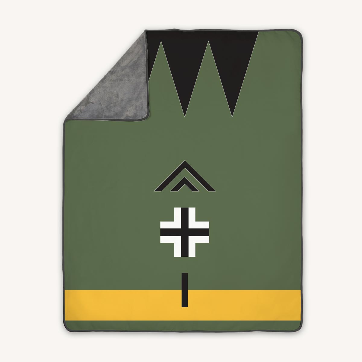 Premium fleece throw blanket WWII warbird airplane German Messerschmitt