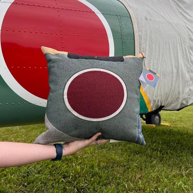 Pillow Vintage WWII Japanese Zero Warbird
