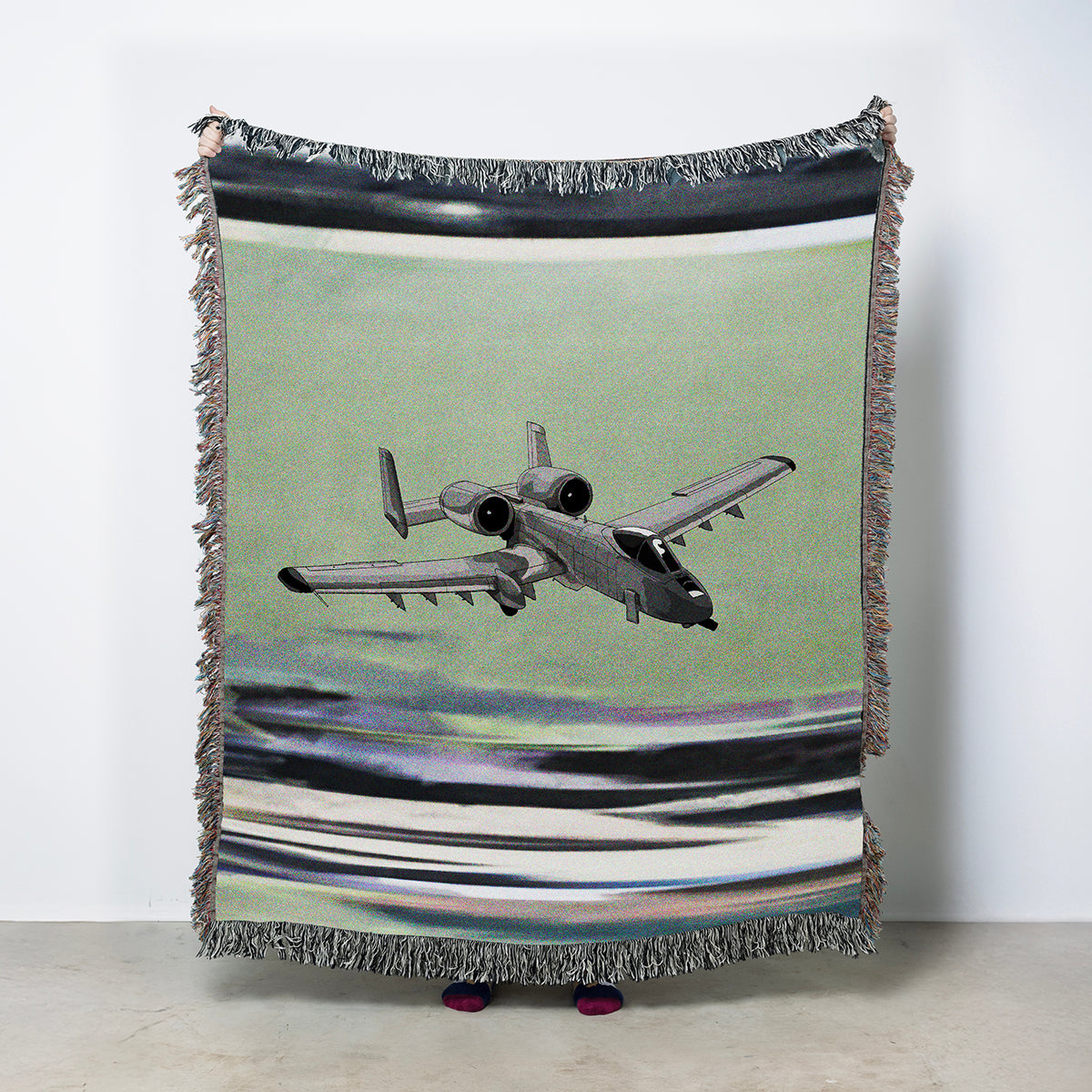 Brrrt - A10 Warthog Woven Throw Blanket