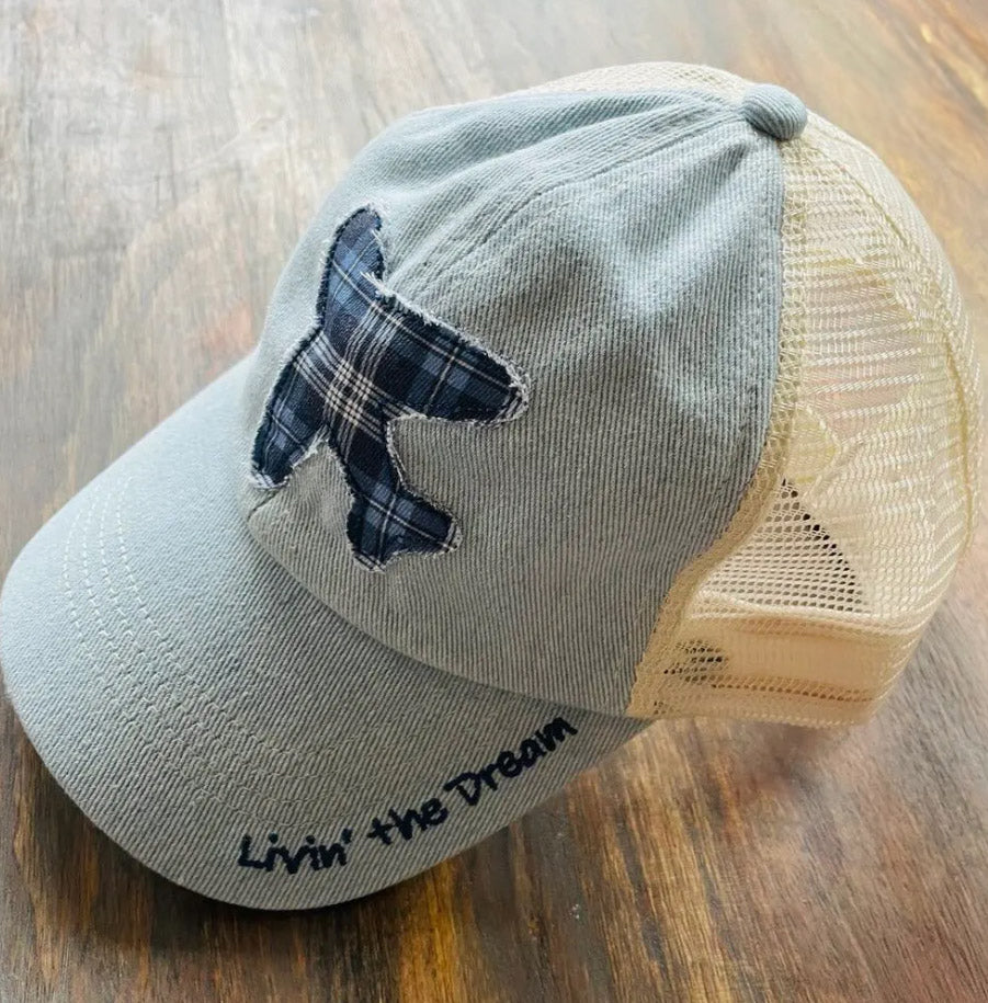 applique airplane on ball cap