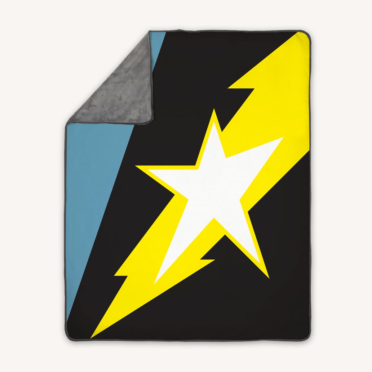 Premium fleece throw blanket warbird tail art star lightening bolt