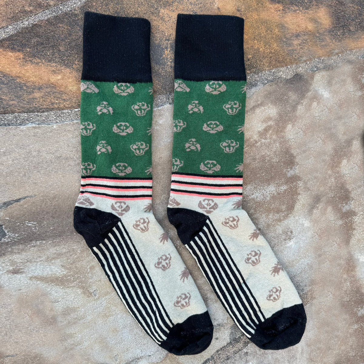 Fun dog nose crew socks made in USA