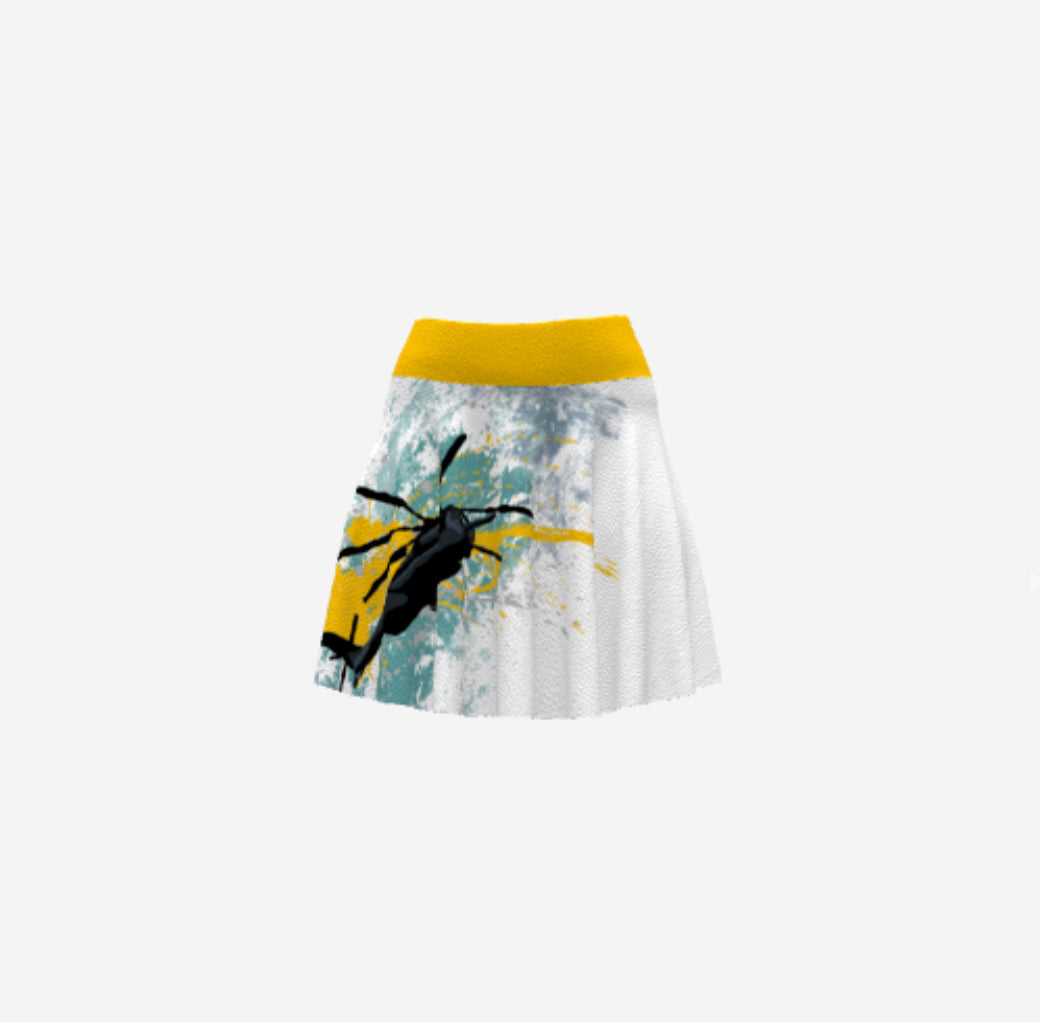 Skirt with a helicopter design on a white background