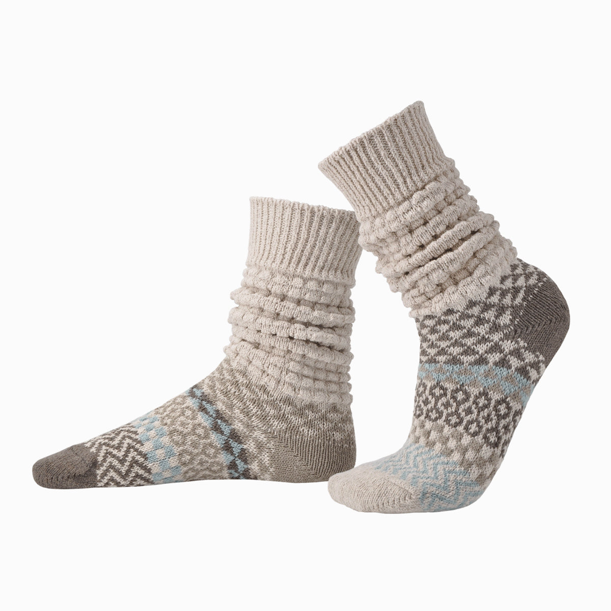 Toasted Latte Slouchy Socks - Crew
