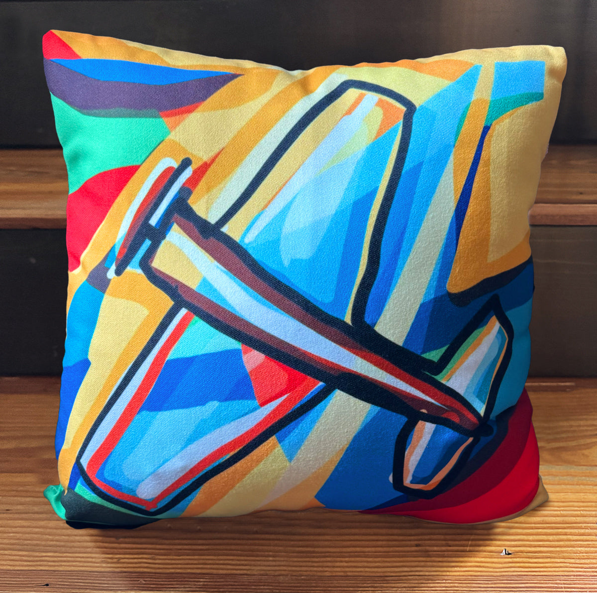 Colorful abstract pillow