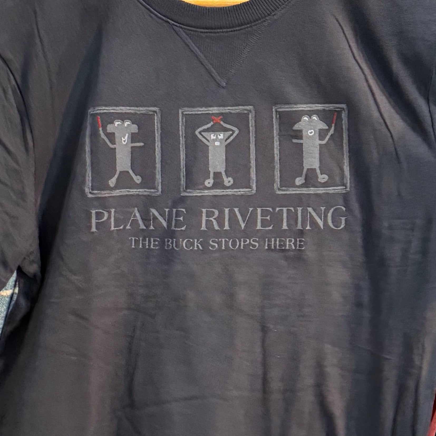 Plane Riveting Unisex T-shirt with rivetheads